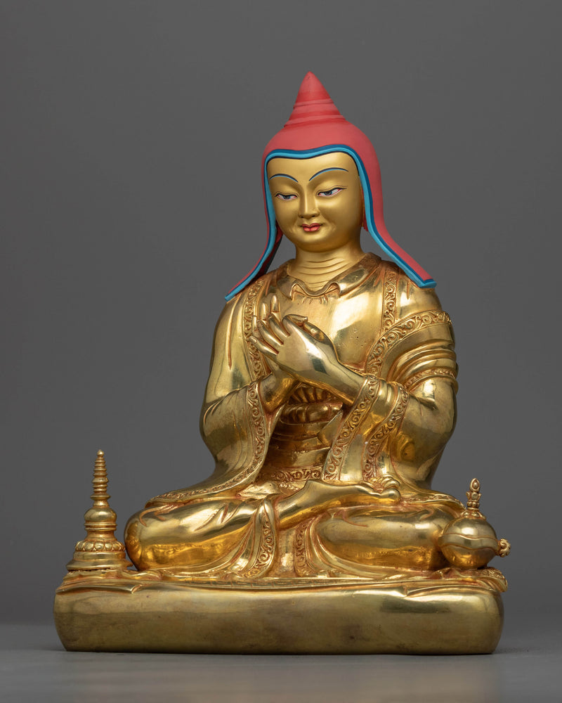 Atisa Buddhist Religious Leader Statue | Traditional Handcrafted Buddhist Art