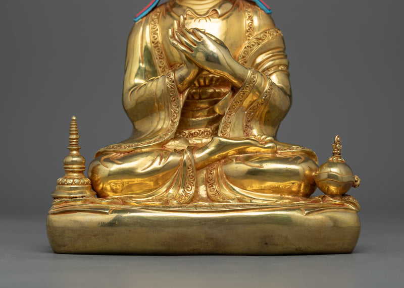 Atisa Buddhist Religious Leader Statue | Traditional Handcrafted Buddhist Art