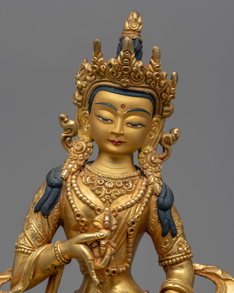 Dorje Sempa Statue | Vajrasattva Gold Gilded Sculpture for Purification