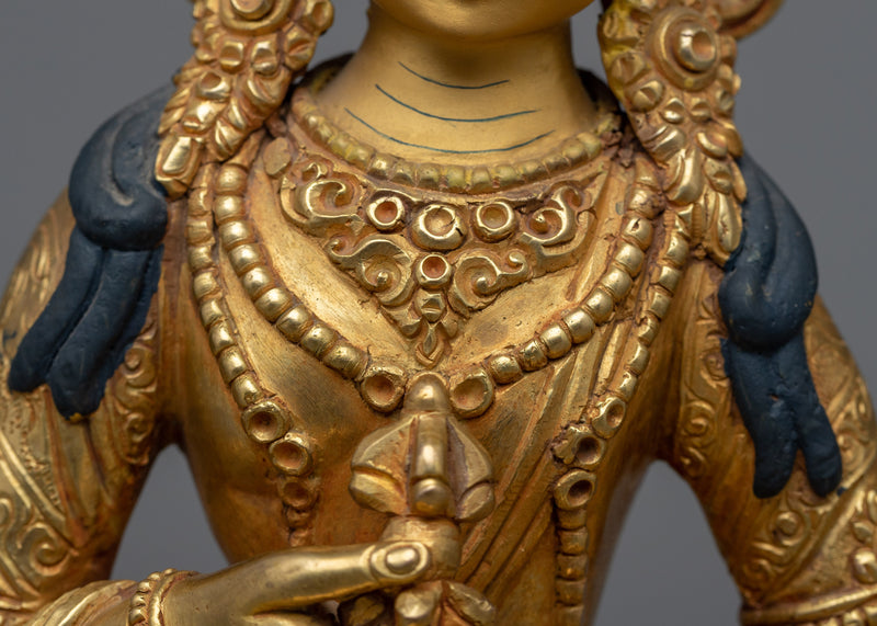 Dorje Sempa Statue | Vajrasattva Gold Gilded Sculpture for Purification