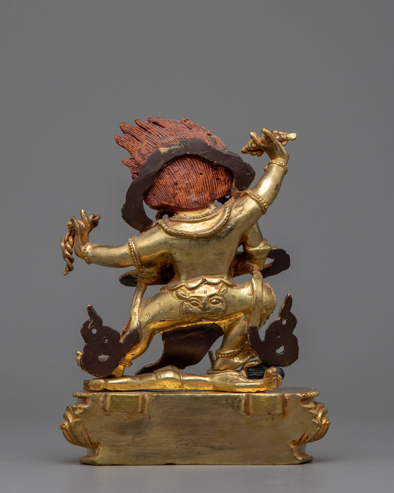 Vajrapani Bhutadamara Sculpture | Buddhist Gold Gilded Copper Statue