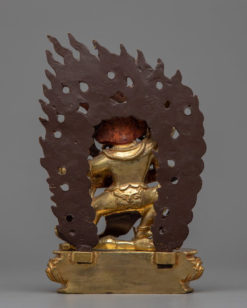 Vajrapani Bhutadamara Sculpture | Buddhist Gold Gilded Copper Statue