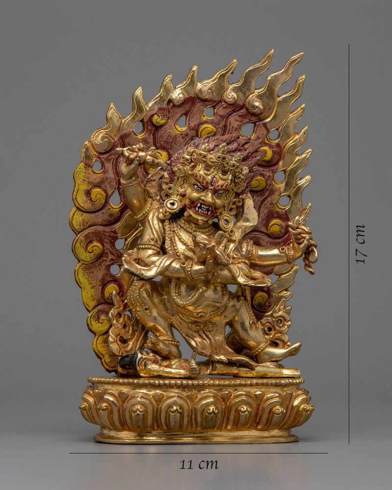 Vajrapani Bhutadamara Sculpture | Buddhist Gold Gilded Copper Statue