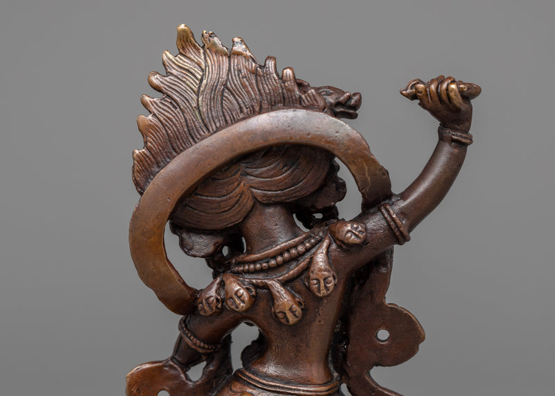 Dorje Phagmo Statue | Buddhist Oxidized Copper Sculpture for Meditation and Yoga