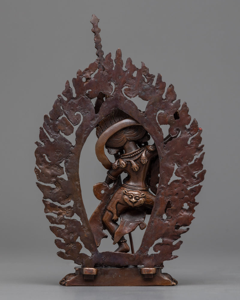 Dorje Phagmo Statue | Buddhist Oxidized Copper Sculpture for Meditation and Yoga