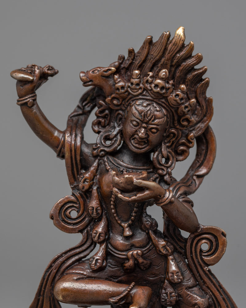 Dorje Phagmo Statue | Buddhist Oxidized Copper Sculpture for Meditation and Yoga