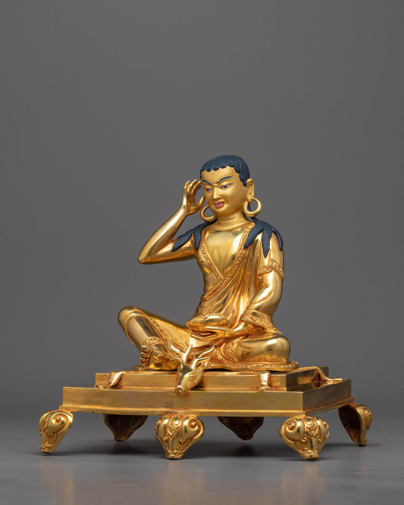 Tibetan Siddha, Jetsun Milarepa Statue | Traditional Himalayan Buddhist Art