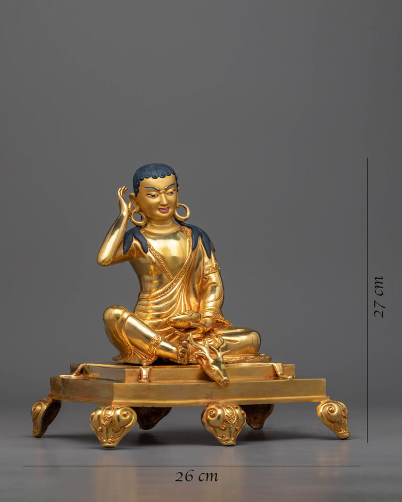 Tibetan Siddha, Jetsun Milarepa Statue | Traditional Himalayan Buddhist Art