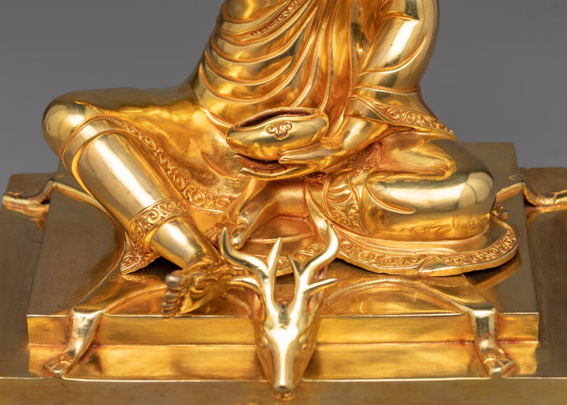 Tibetan Siddha, Jetsun Milarepa Statue | Traditional Himalayan Buddhist Art