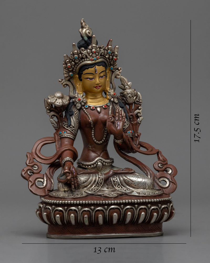 White Tara Goddess Sculpture | Handcrafted Buddhist Statue for Meditation