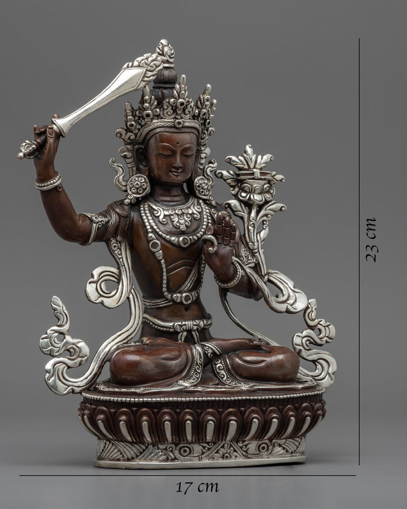 Tibetan Manjushri Statue | Boddhisattva Deity of Wisdom