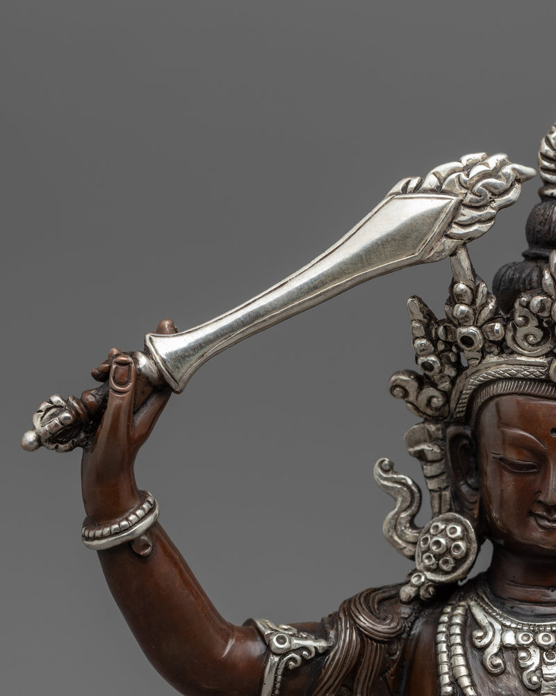 Tibetan Manjushri Statue | Boddhisattva Deity of Wisdom