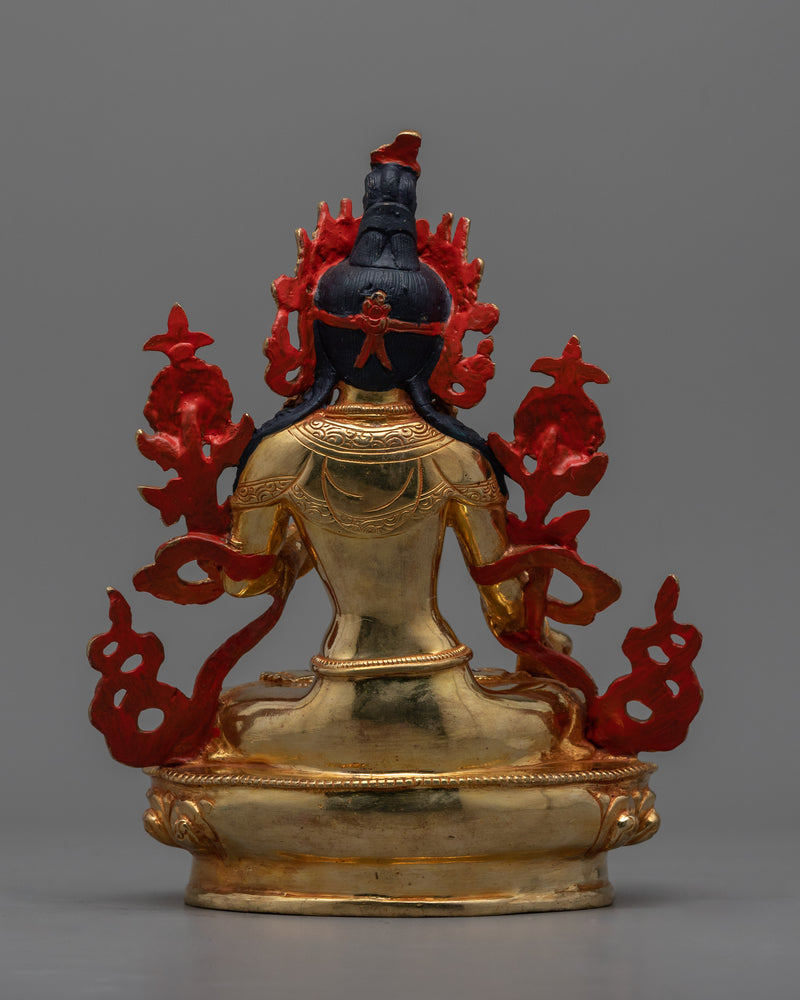 Tara White Golden Statue | Beautiful Tibetan Artwork