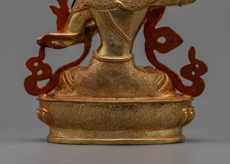 Gold Gilded Manjushree Statue with The Sword of Manjushri | Himalayan Art