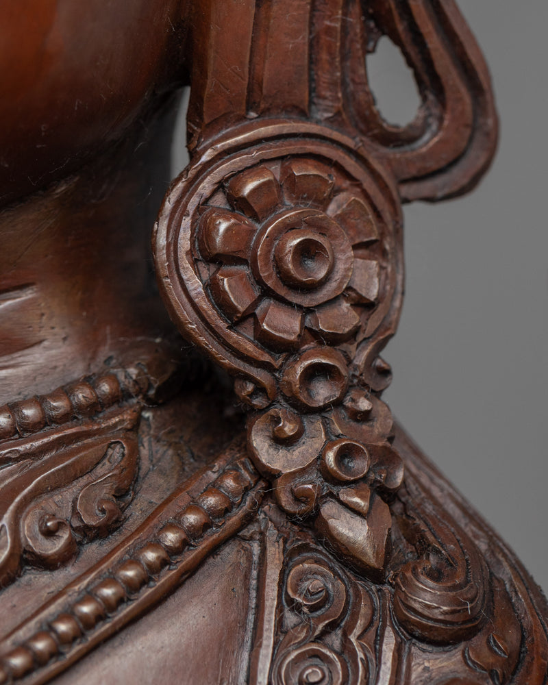 Buddhism Tara Oxidized Copper Statue | Buddhist Goddess Sculpture