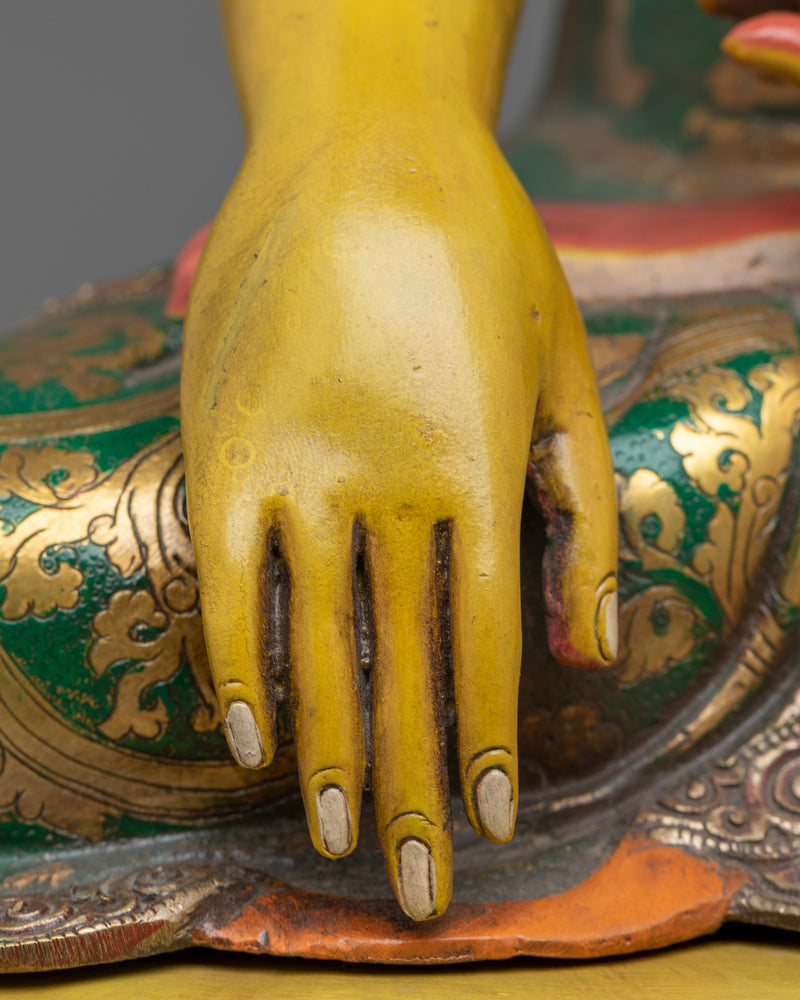 The Enlightened One Buddha | Beautifully Acrylic Painted Statue