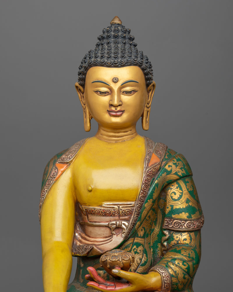 The Enlightened One Buddha | Beautifully Acrylic Painted Statue