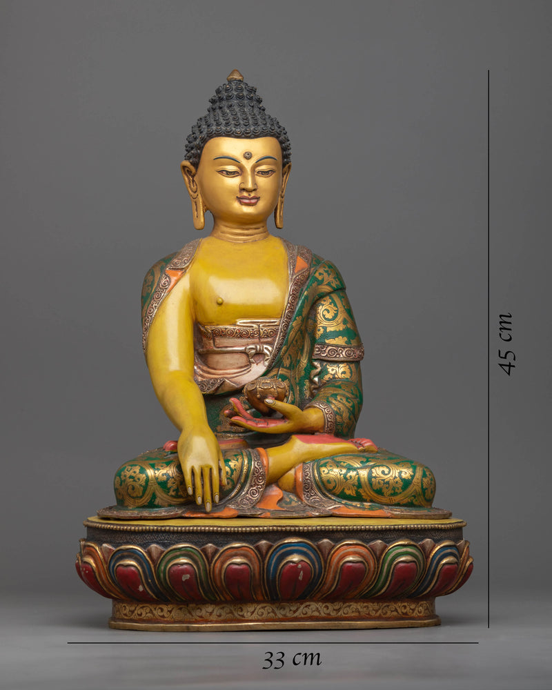 The Enlightened One Buddha | Beautifully Acrylic Painted Statue