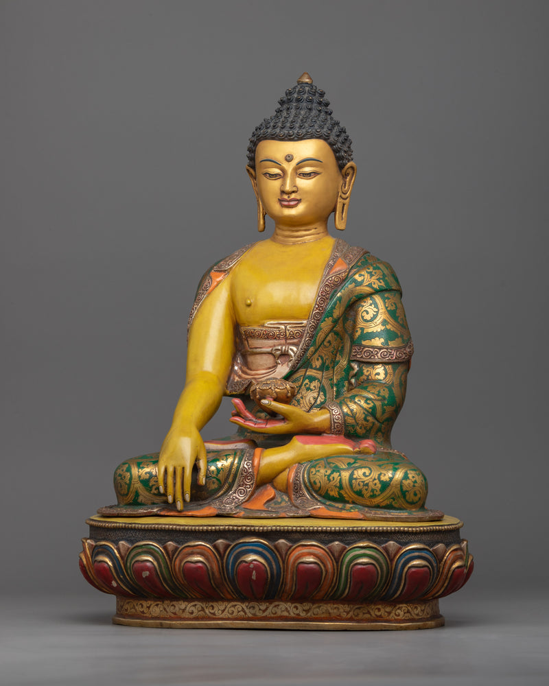 The Enlightened One Buddha | Beautifully Acrylic Painted Statue