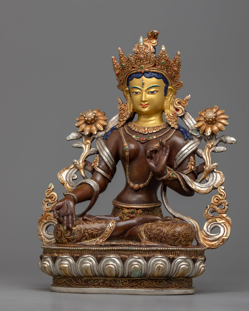 Welcome the Compassionate Energy of the Female Buddha with This Exquisite Green Tara Statue