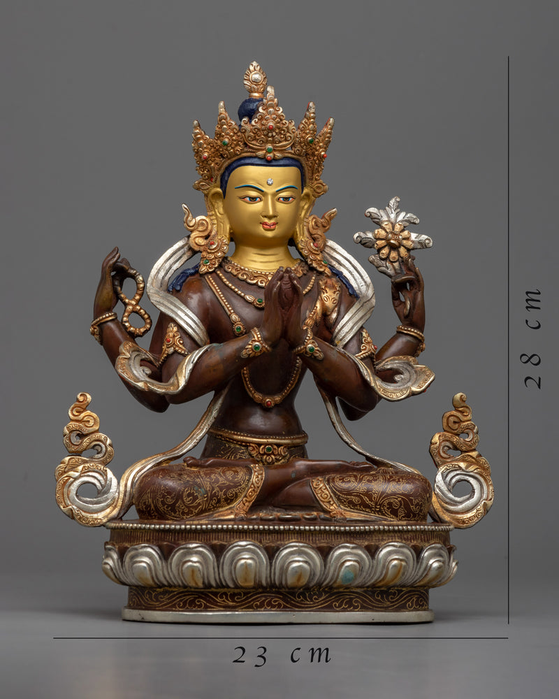 Connect with the Buddha of Compassion Through This Exquisite Chenrezig Statue