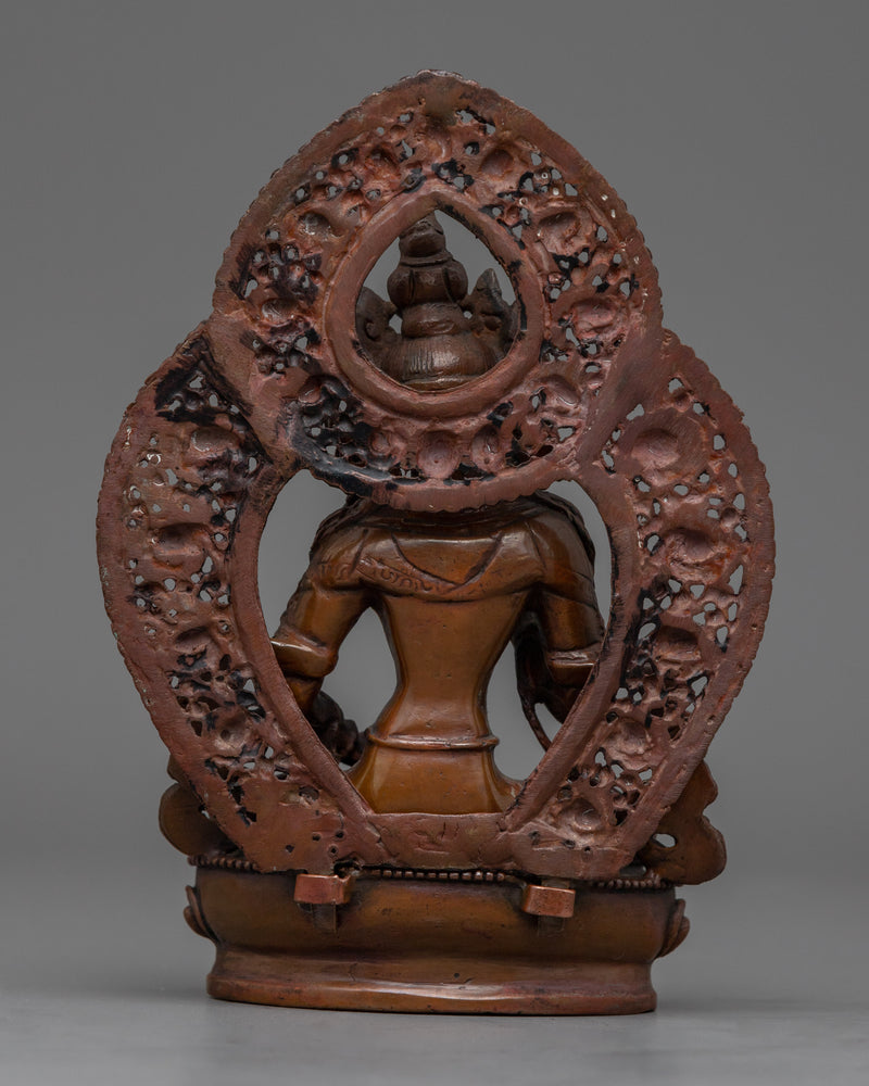 Guru Vajrasattva Statue | Oxidized Copper Buddhist Artwork