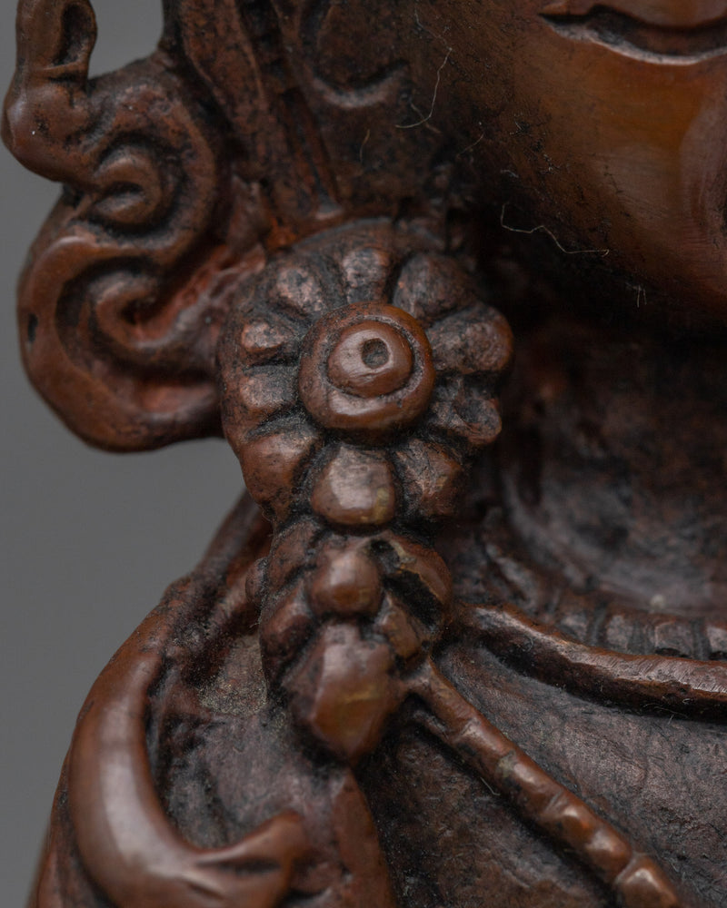 Guru Vajrasattva Statue | Oxidized Copper Buddhist Artwork