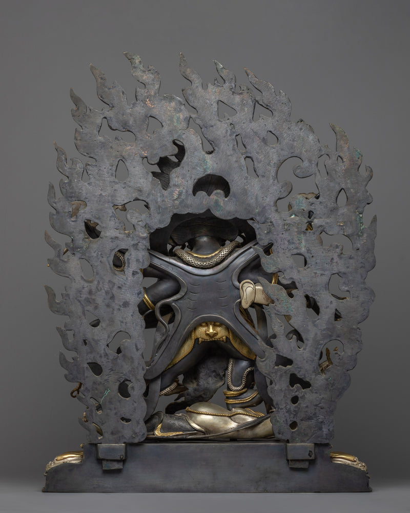 Mahakala Statue for Ritual and Meditation | Consort of Mahakali, the Fearsome God Mahakala