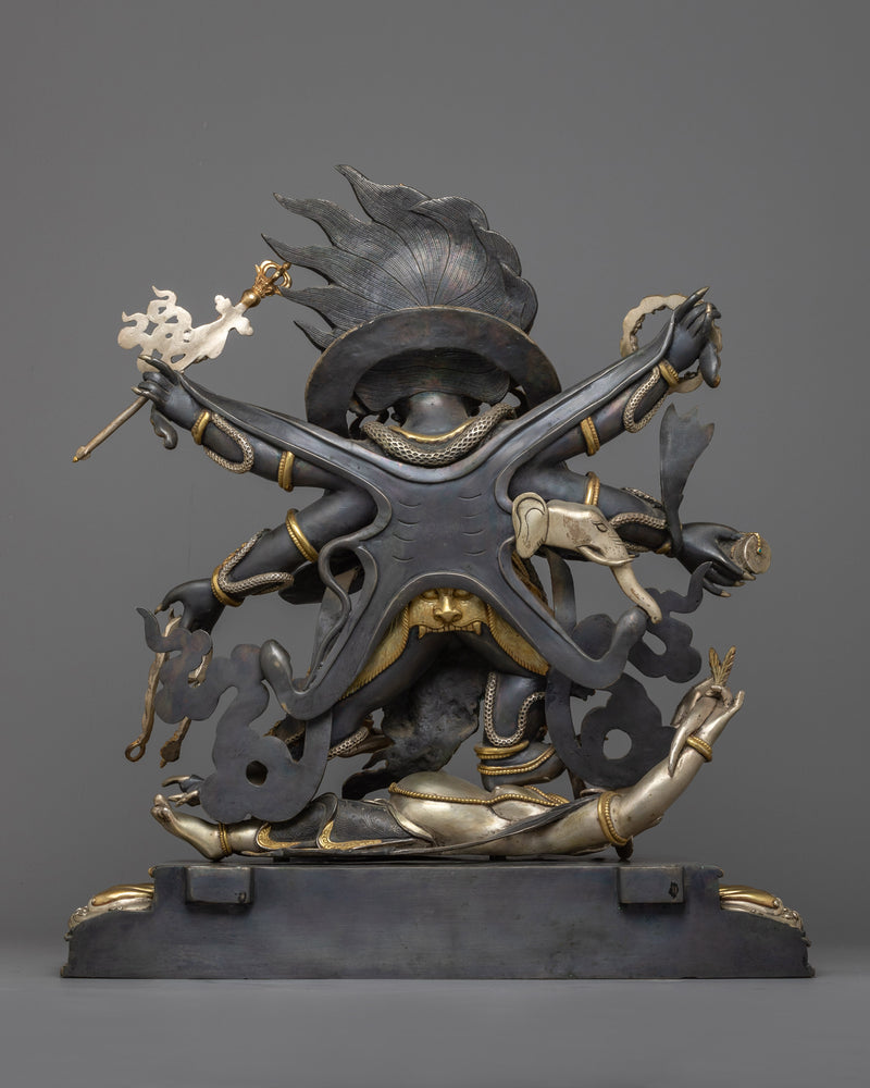 Mahakala Statue for Ritual and Meditation | Consort of Mahakali, the Fearsome God Mahakala