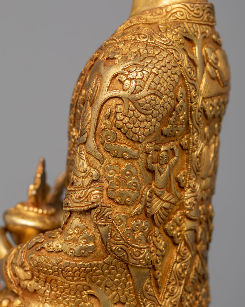 Embrace the Healing Energies of the Medicine Buddh | Stunning 24K Gold Gilded Statue