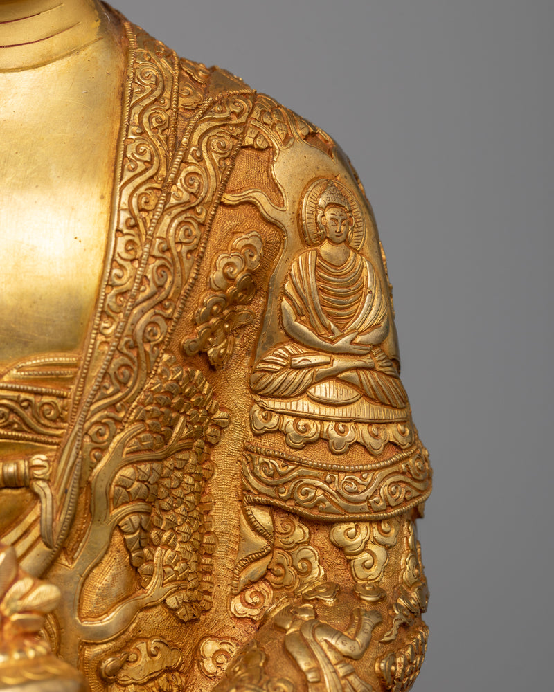 Embrace the Healing Energies of the Medicine Buddh | Stunning 24K Gold Gilded Statue