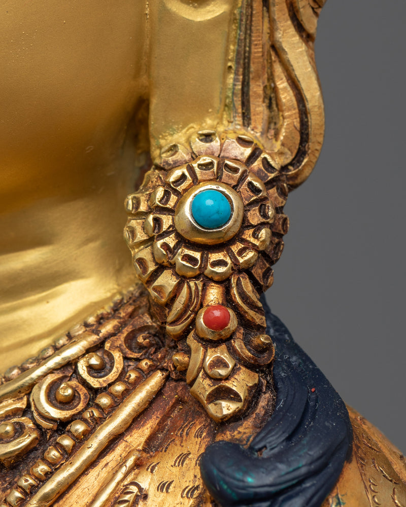 Welcome the Compassionate Presence of Avalokistesvara | 24K Gold-Gilded Copper Statue