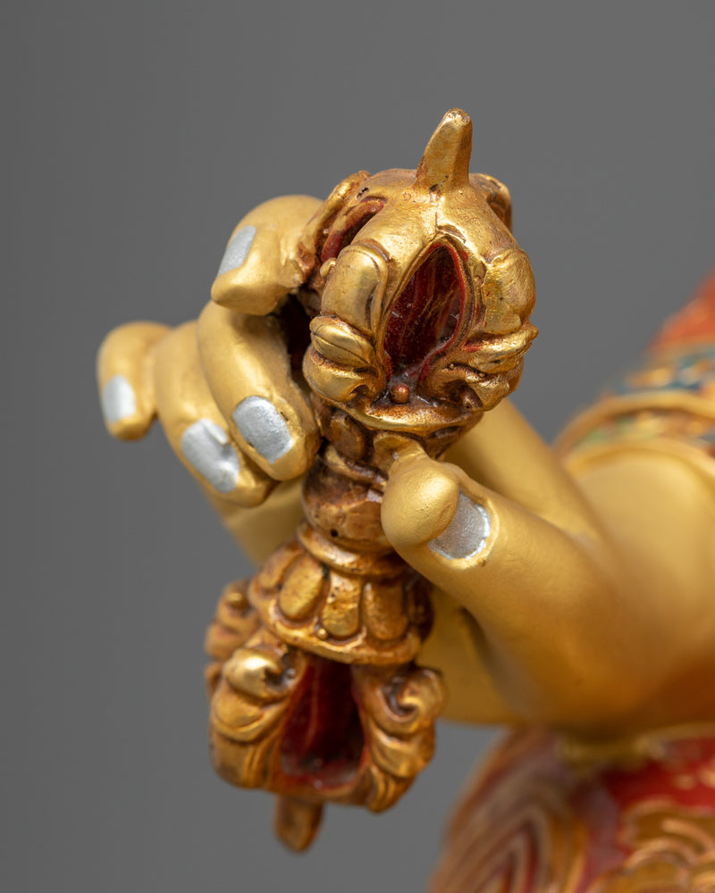 Embrace the Spiritual Guidance of Padmasambaba | Traditionally Gold-Gilded Copper Statue