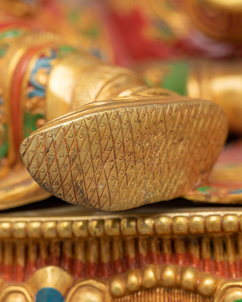 Embrace the Spiritual Guidance of Padmasambaba | Traditionally Gold-Gilded Copper Statue