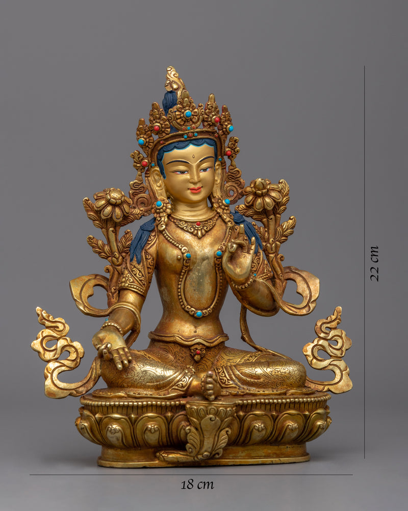 Embrace the Compassionate Power of Greentara | Himalayan Buddhist Statues