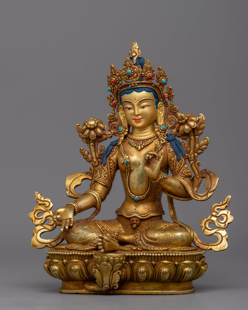 Embrace the Compassionate Power of Greentara | Himalayan Buddhist Statues