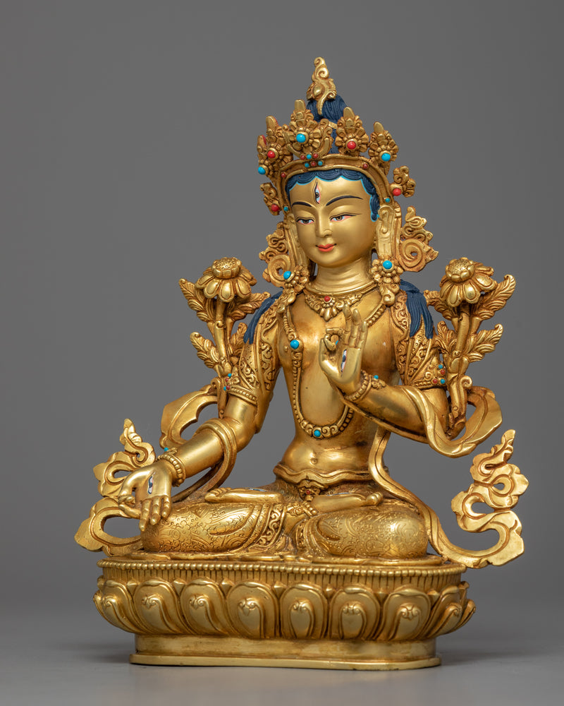 Buddha Female White Tara Statue | The Embodiment of Compassion and Longevity