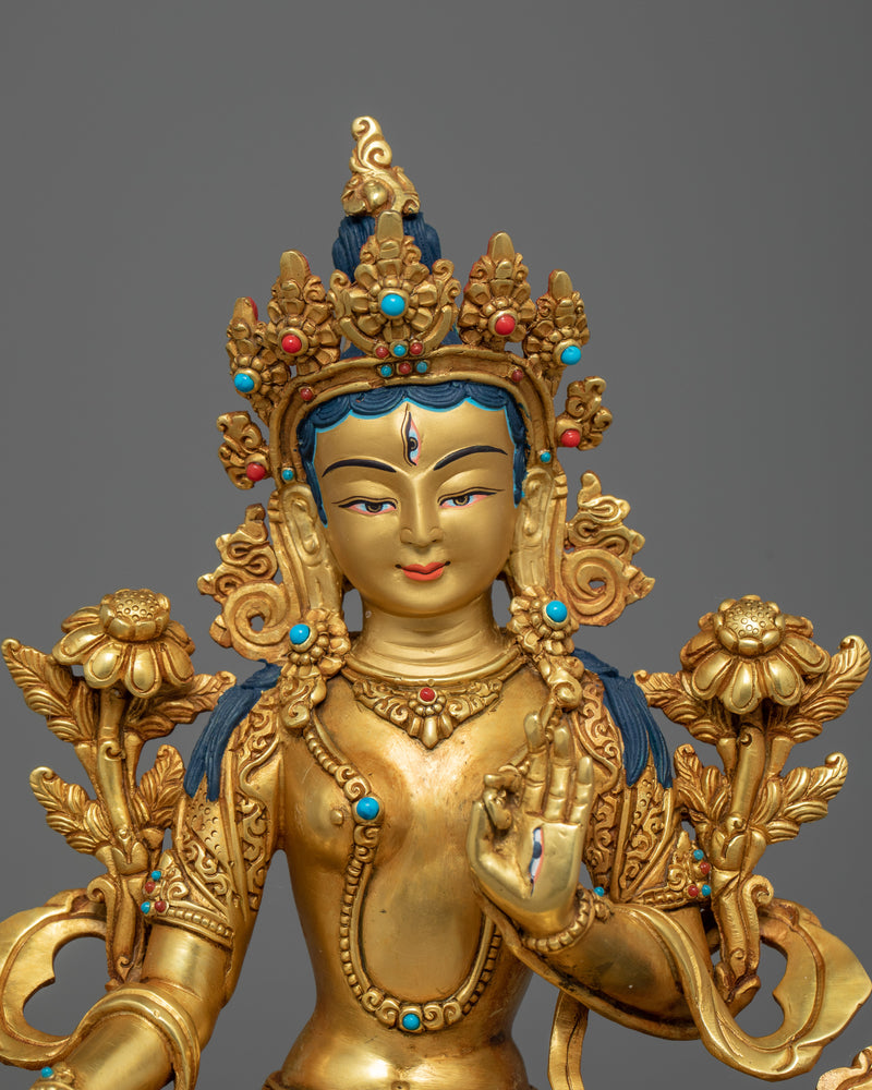 Buddha Female White Tara Statue | The Embodiment of Compassion and Longevity