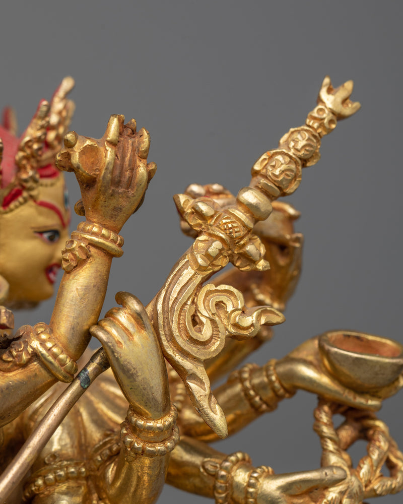 Exquisite Cakrasamvara Statue | Embrace the Power of Union with the Gold Gilded Statue