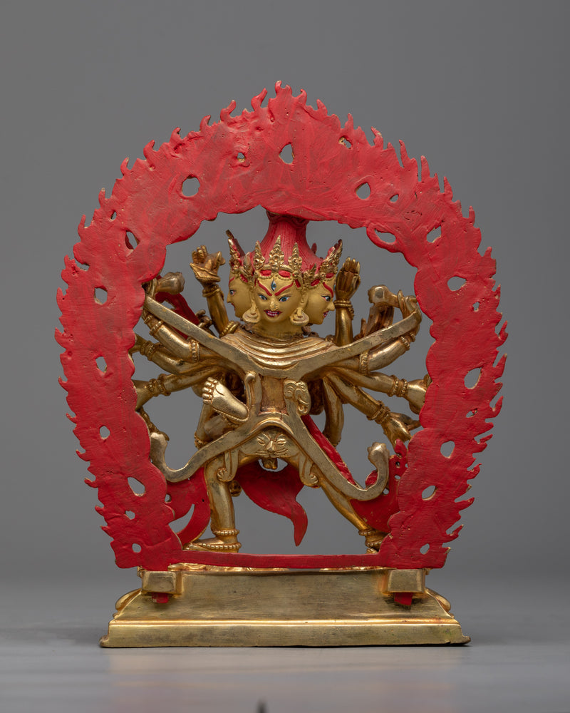 Exquisite Cakrasamvara Statue | Embrace the Power of Union with the Gold Gilded Statue