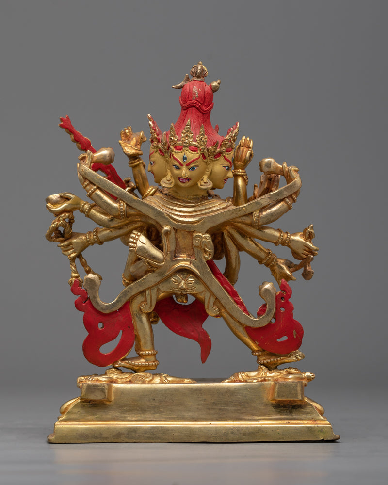 Exquisite Cakrasamvara Statue | Embrace the Power of Union with the Gold Gilded Statue