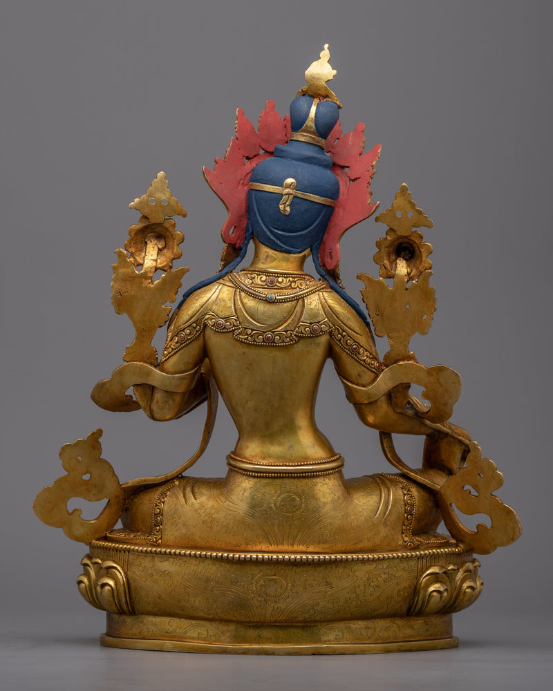 Green Tara Statue | Handmade in Nepal, Himalayan Buddhist Art