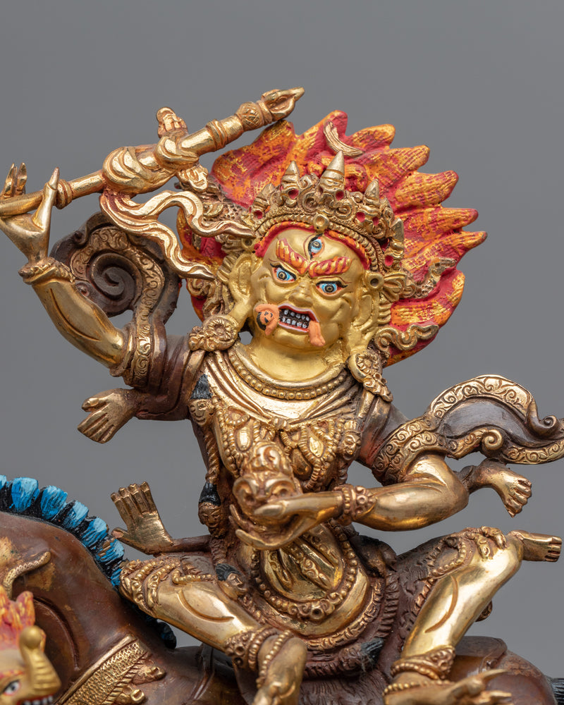 Palden Lhamo Empowerment Sculpture | Handmade in Nepal, Himalayan Buddhist Art