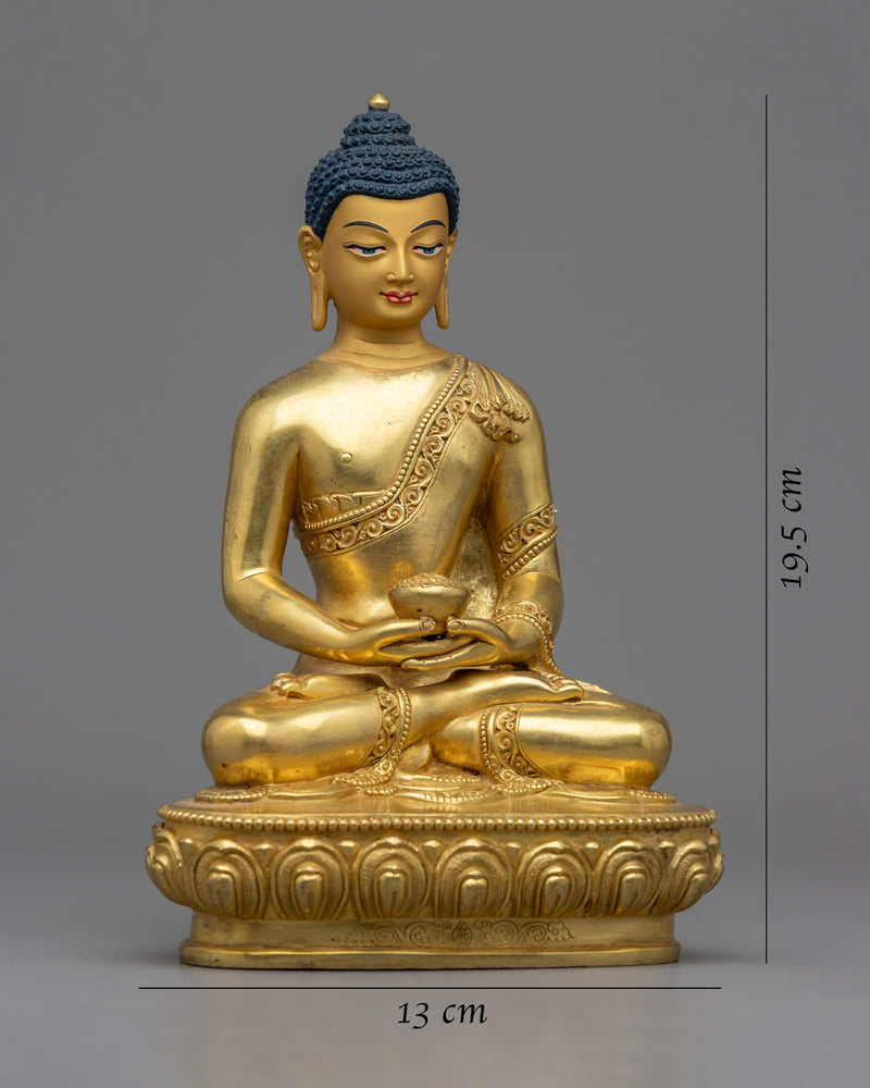 Amitabha Buddha Statue | Gold-Plated Himalayan Art