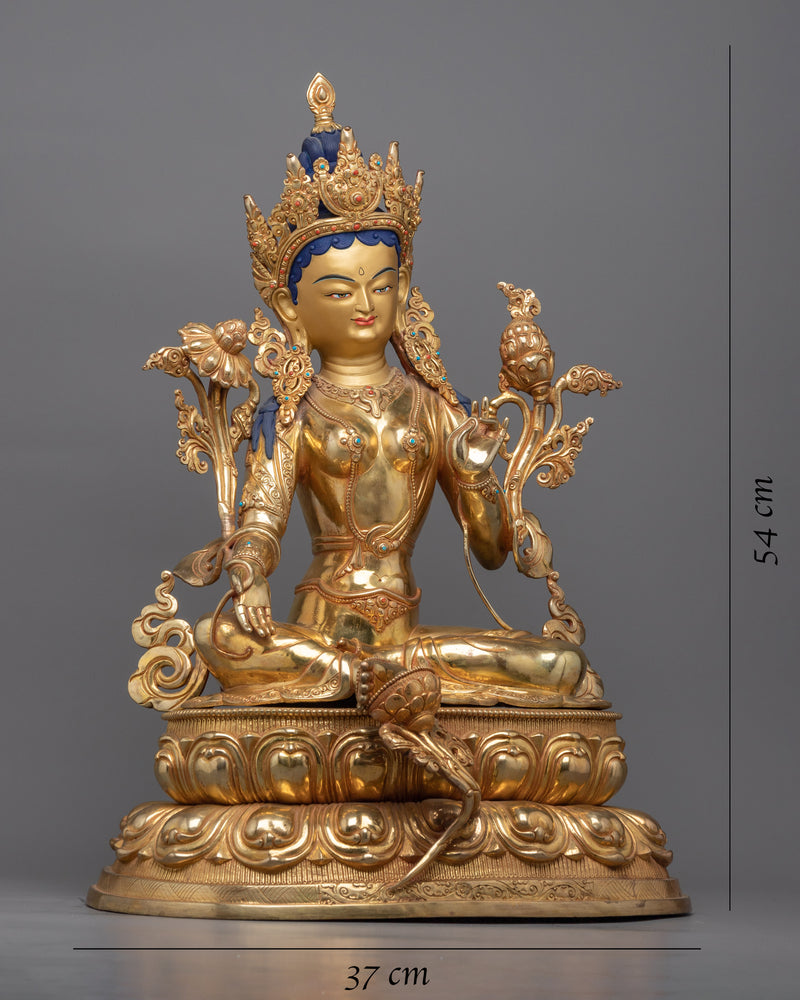 Tara Green Statue | The Swift Liberator and Compassionate Protector