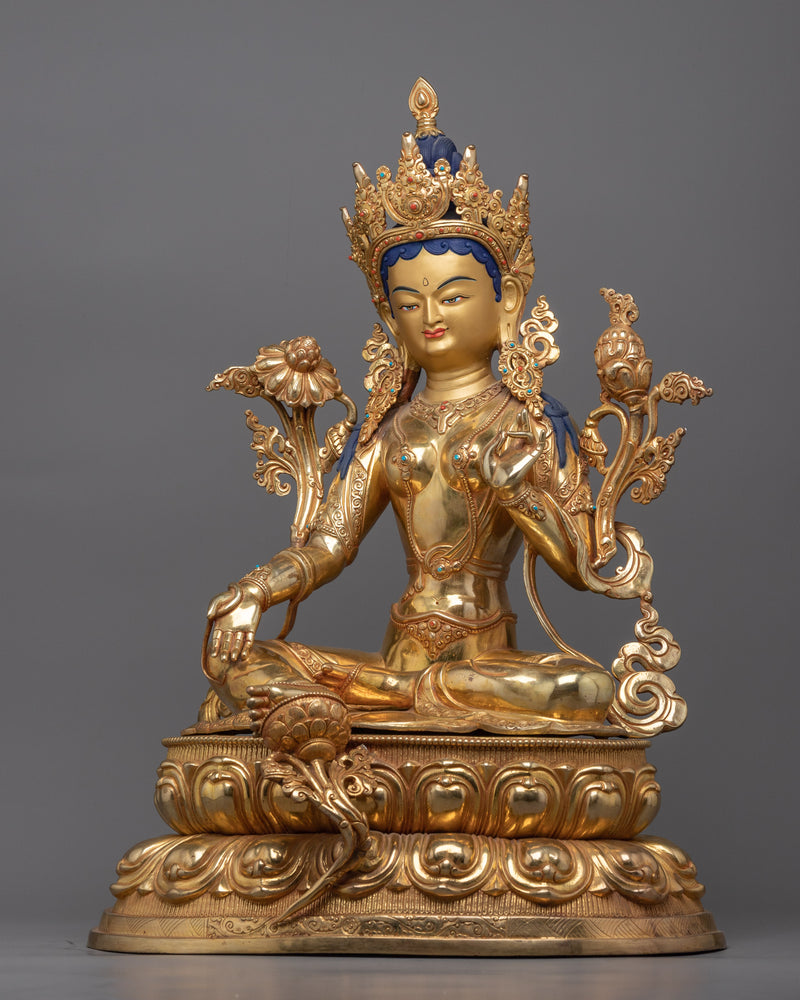 Tara Green Statue | The Swift Liberator and Compassionate Protector