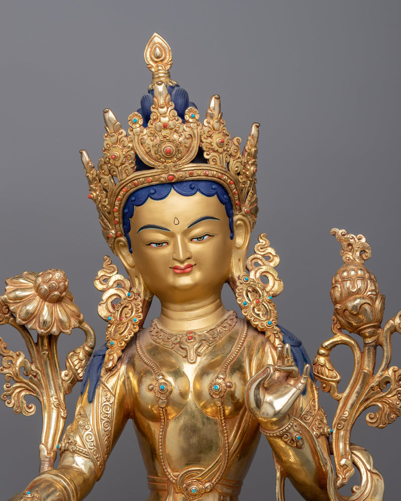 Tara Green Statue | The Swift Liberator and Compassionate Protector