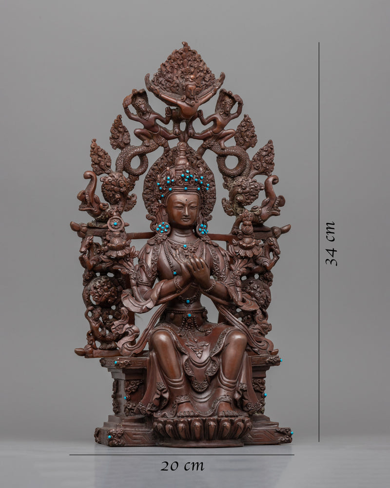 Handmade Statue of Maitreya Buddha | Traditional Himalayan Future Buddha Artwork