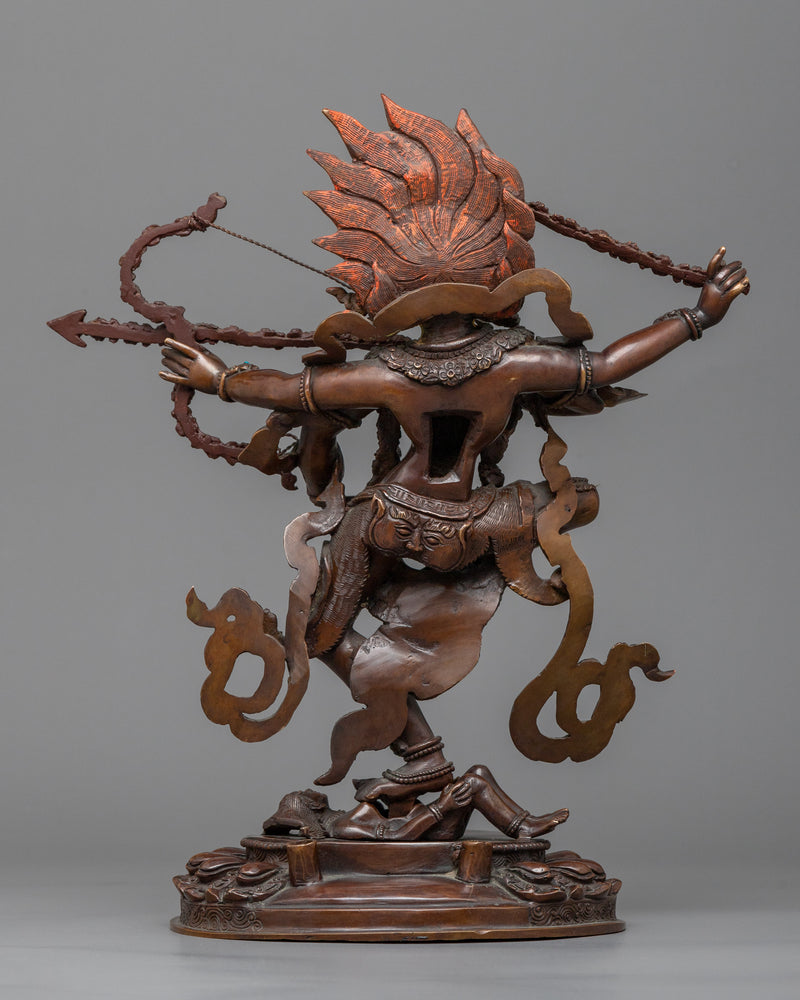 Oxidized Copper Kurukulla Dakini Sculpture |  Semi-Wrathful Yidam Artwork