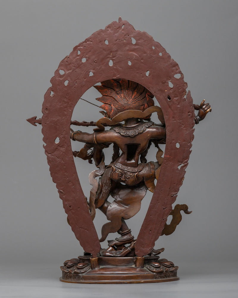 Oxidized Copper Kurukulla Dakini Sculpture |  Semi-Wrathful Yidam Artwork